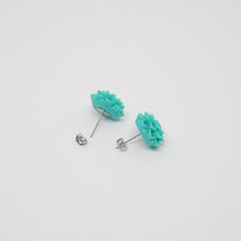 Medium Dahlia Flower on 925 solid Sterling Silver studs