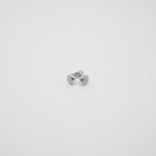 Half Dome 925 Sterling Silver Ear Stud with Cubic Zirconia Crystals