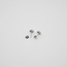 Half Dome 925 Sterling Silver Ear Stud with Cubic Zirconia Crystals