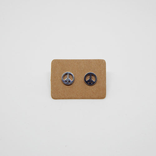 Peace Ear Studs made of Stainless Steel