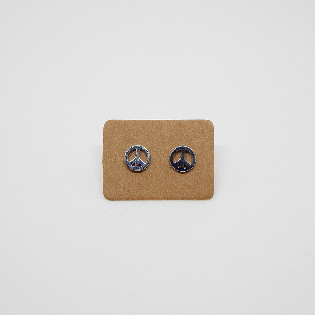Peace Ear Studs made of Stainless Steel