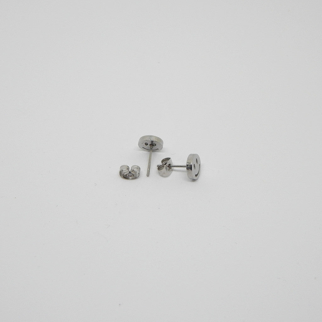 Smiley Ear Studs made of Stainless Steel