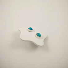 Sterling Silver Ear Studs with half Dome in semi-prescious gemstones