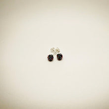 Tiny coloured glass pearls earstuds with 925 Sterling Silver backings