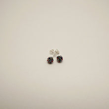 Tiny coloured glass pearls earstuds with 925 Sterling Silver backings