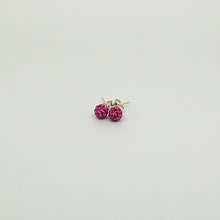 Rhinestones covered earstud balls with 925 Sterling Silver backings