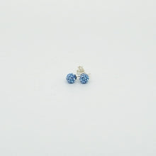 Rhinestones covered earstud balls with 925 Sterling Silver backings