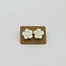 Small Frangipani Flower on 925 solid Sterling Silver studs