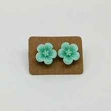 Small Frangipani Flower on 925 solid Sterling Silver studs