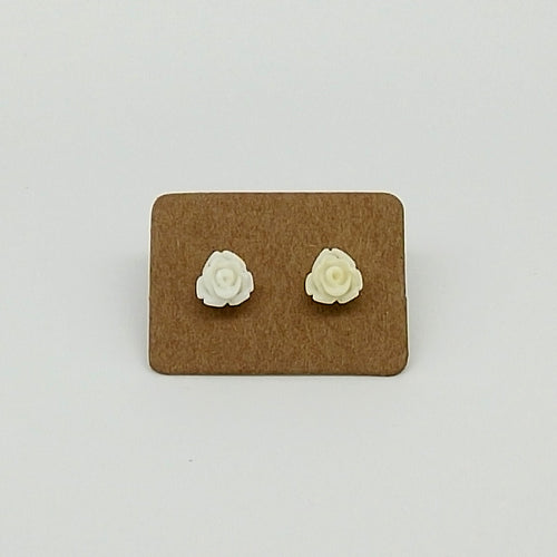 Extra Small Rose Flower on 925 solid Sterling Silver studs